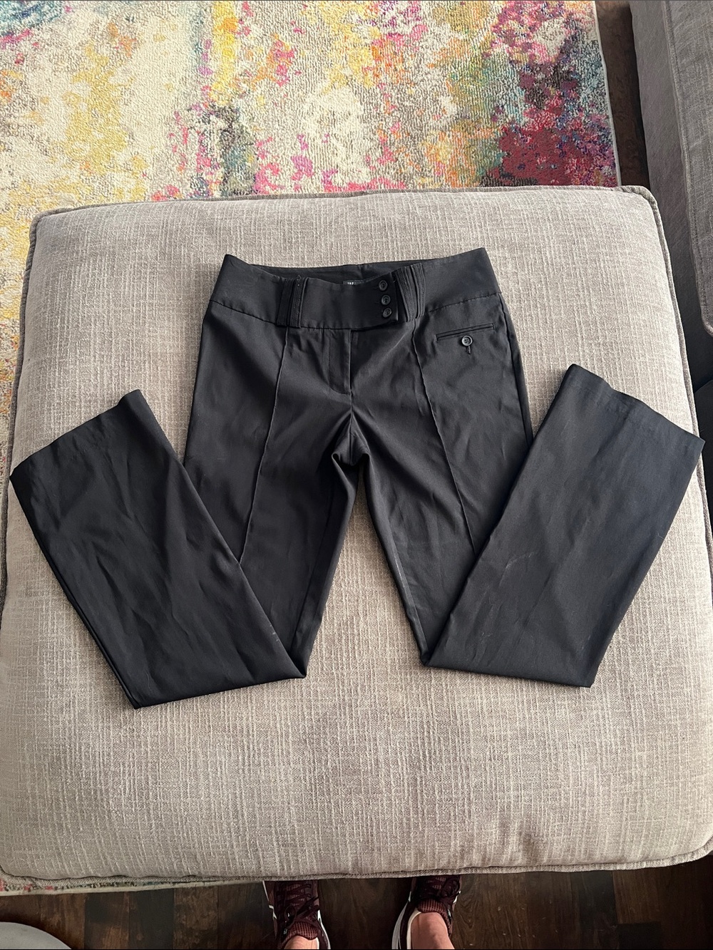 INC International Concepts Men's Black Dress Pants - Mid-Rise Tailored